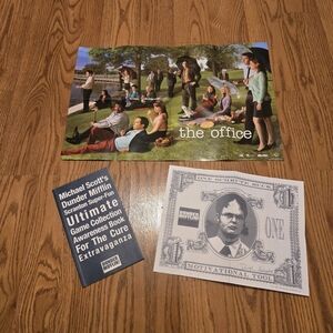 The Office TV Show Poster Schrute Bucks Game Collection Booklet Bundle New